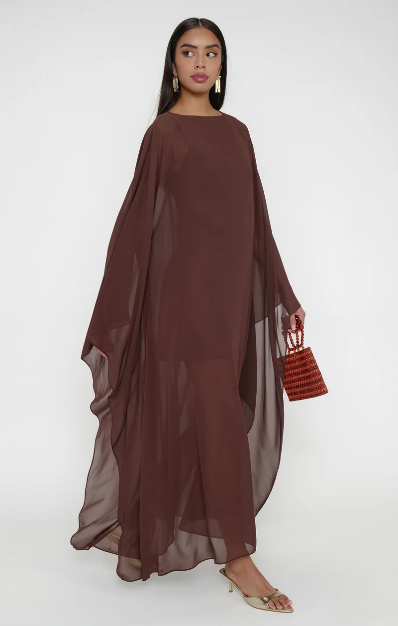 Olsen Maxi Dress ~ Chocolate Chiffon