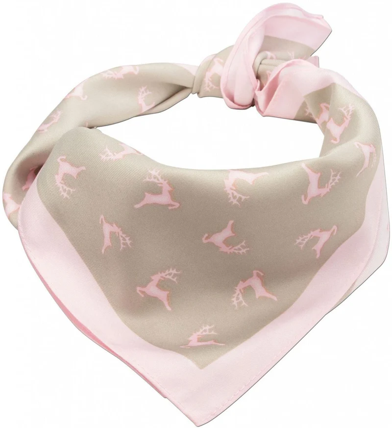 Trachten Tuch Hirschfestl rosa- beige