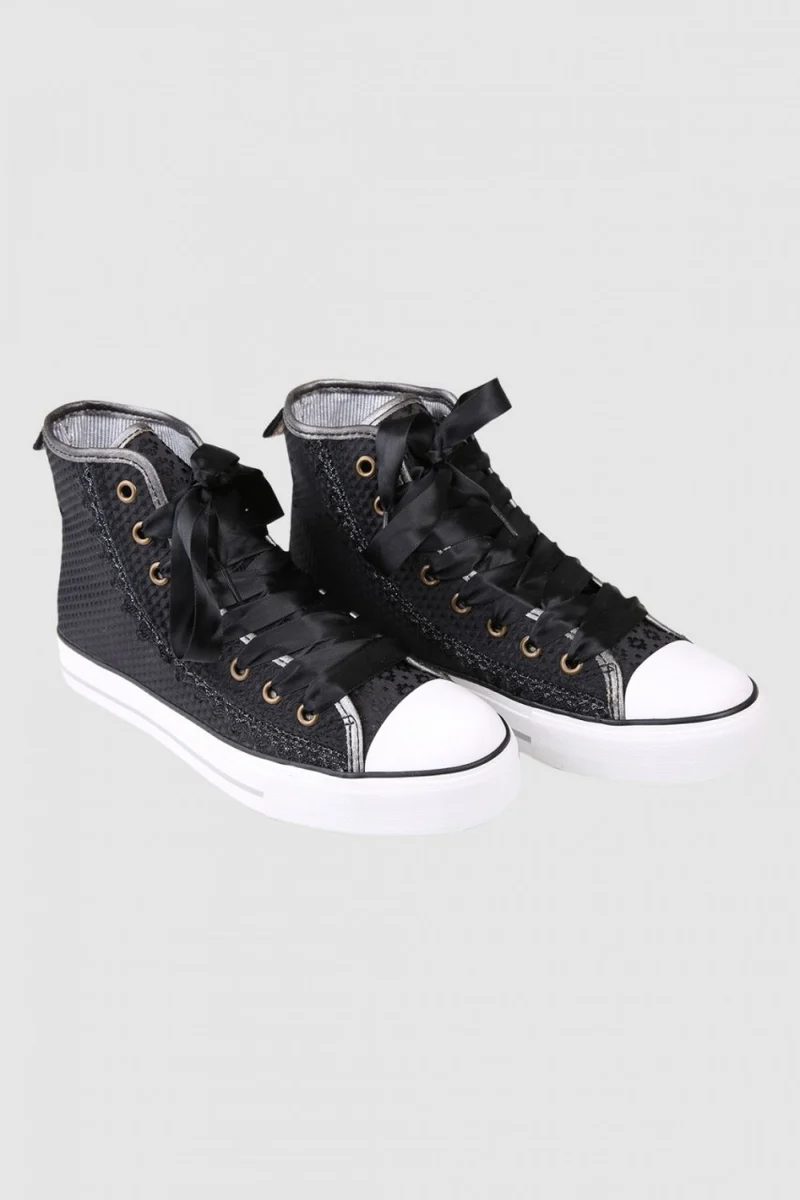 Trachtensneaker Elise schwarz