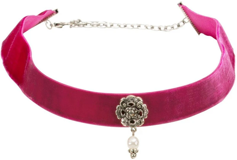 Trachten Kropfband mit Ornament pink