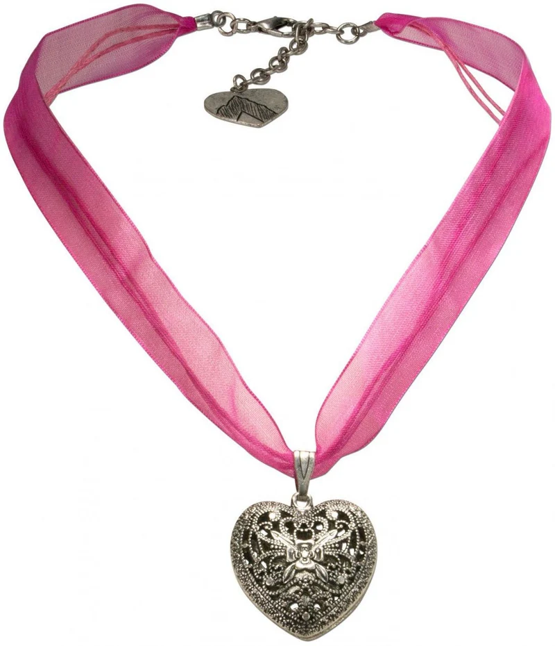 Organza Trachtenkette Viktoria pink
