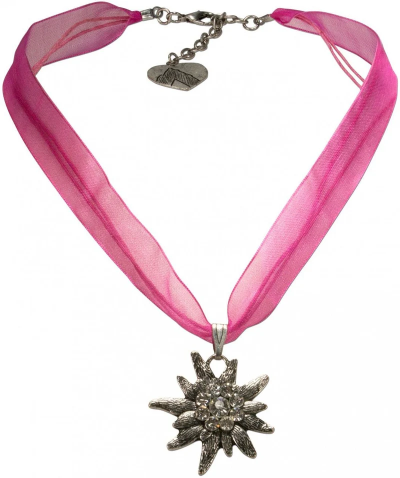 Organza Trachtenkette Theresa pink