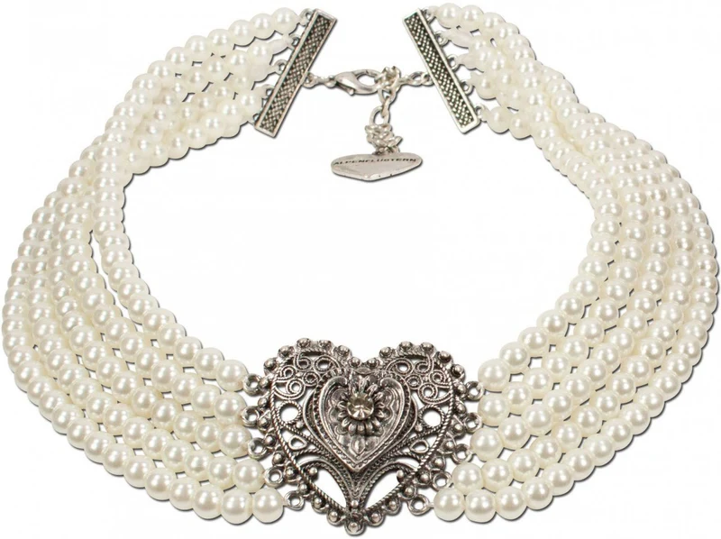 Perlen-Collier Eugenie cremeweiß