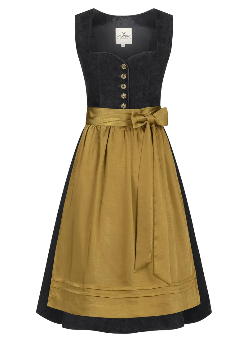CORD DIRNDL FLARE MÜNCHEN SCHWARZ/ GOLD