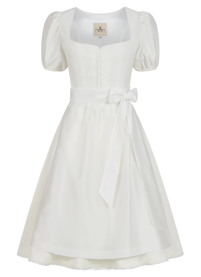 HOCHZEITSDIRNDL CORD FLARED HEART IVORY