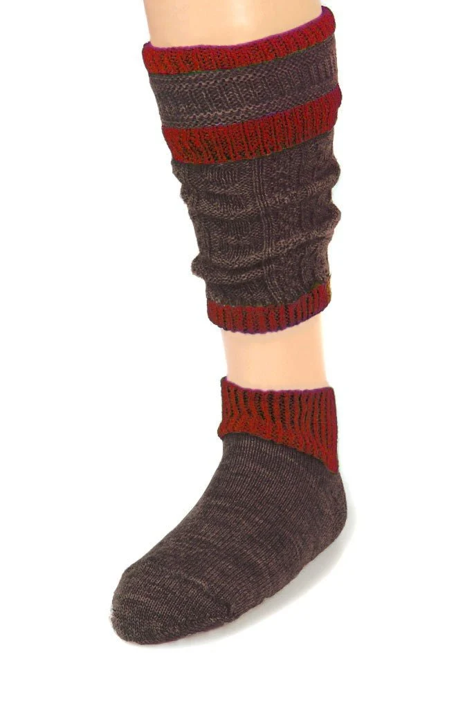 Trachtensocken Loferl braun-rot