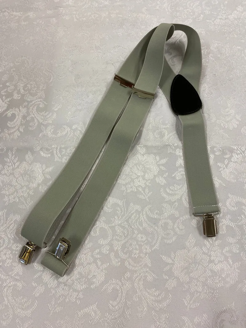 Vintage Hosenträger hellgrün Y-Form