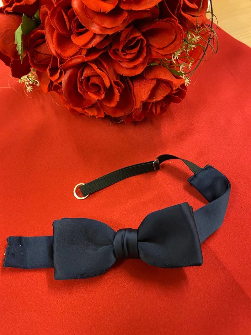 Vintage Fliege Dunkelblau klassisch – elegante Herrenfliege | verstellbar
