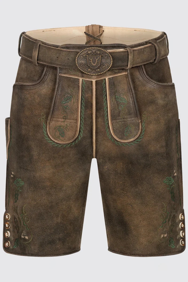 Kruger Men's Lederhosen "Tarius" with belt