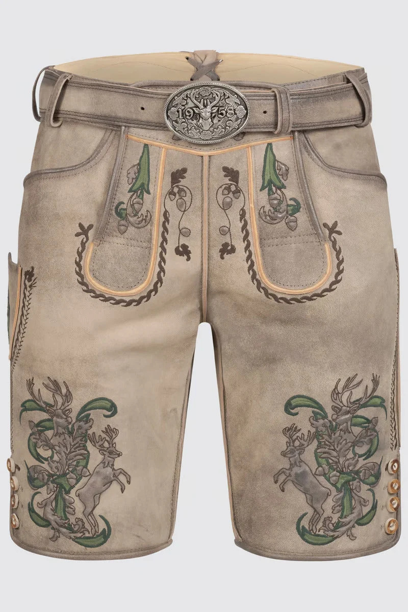Kruger Men's Lederhosen "Steven" with belt