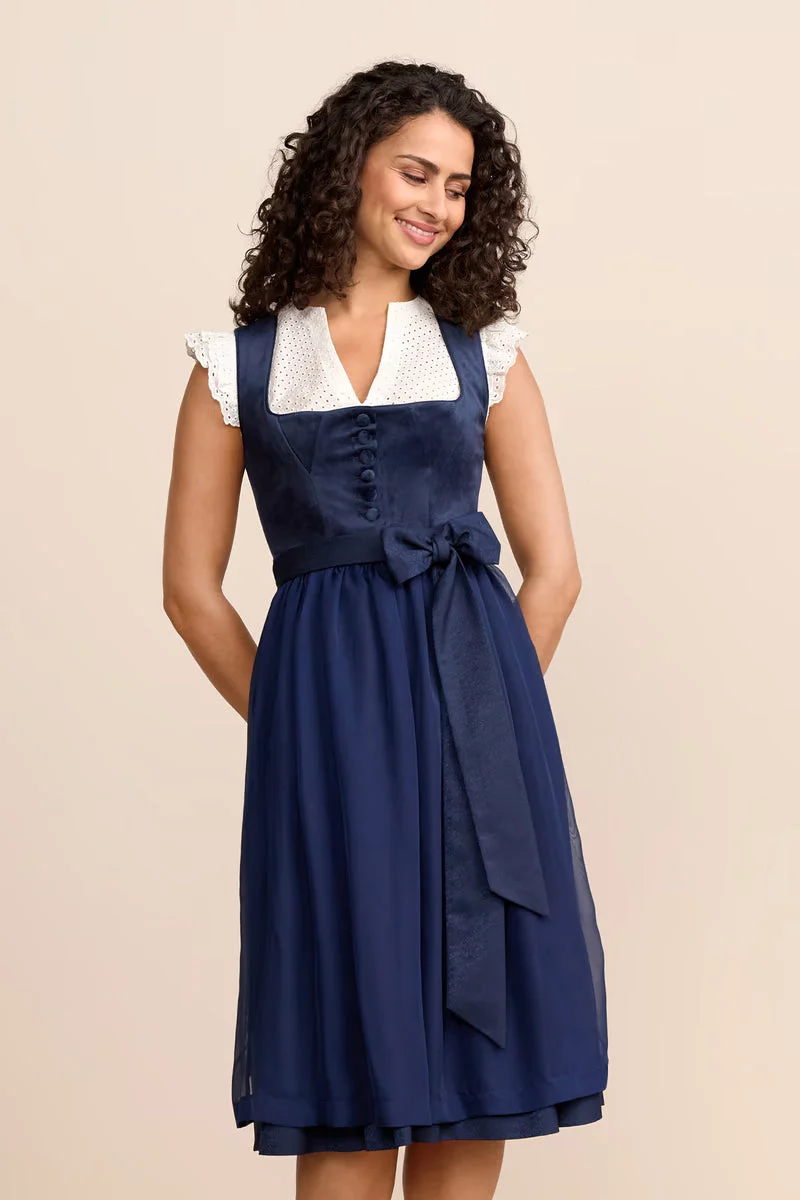 Kruger Mirabella Long Dirndl, Blue — 70cm 2pc Set