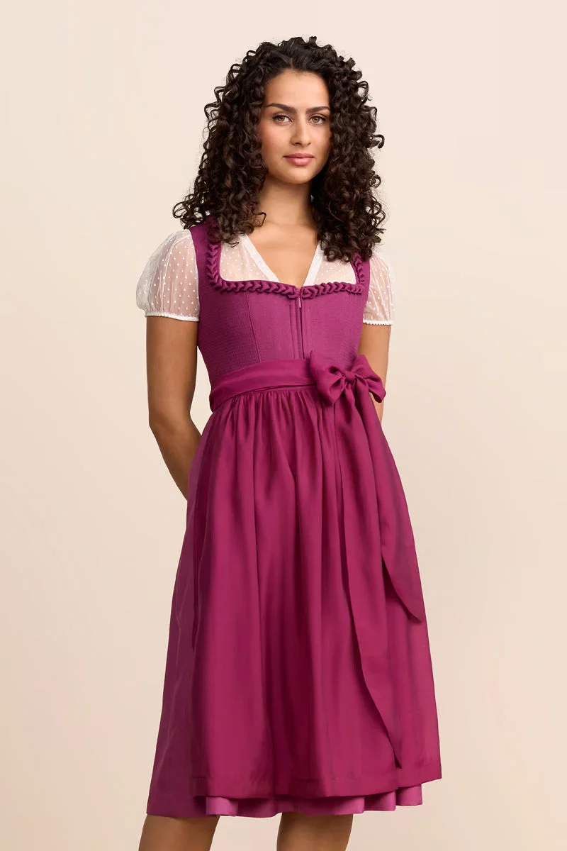 Kruger Minka Long Dirndl, Pink — 70cm 2pc Set
