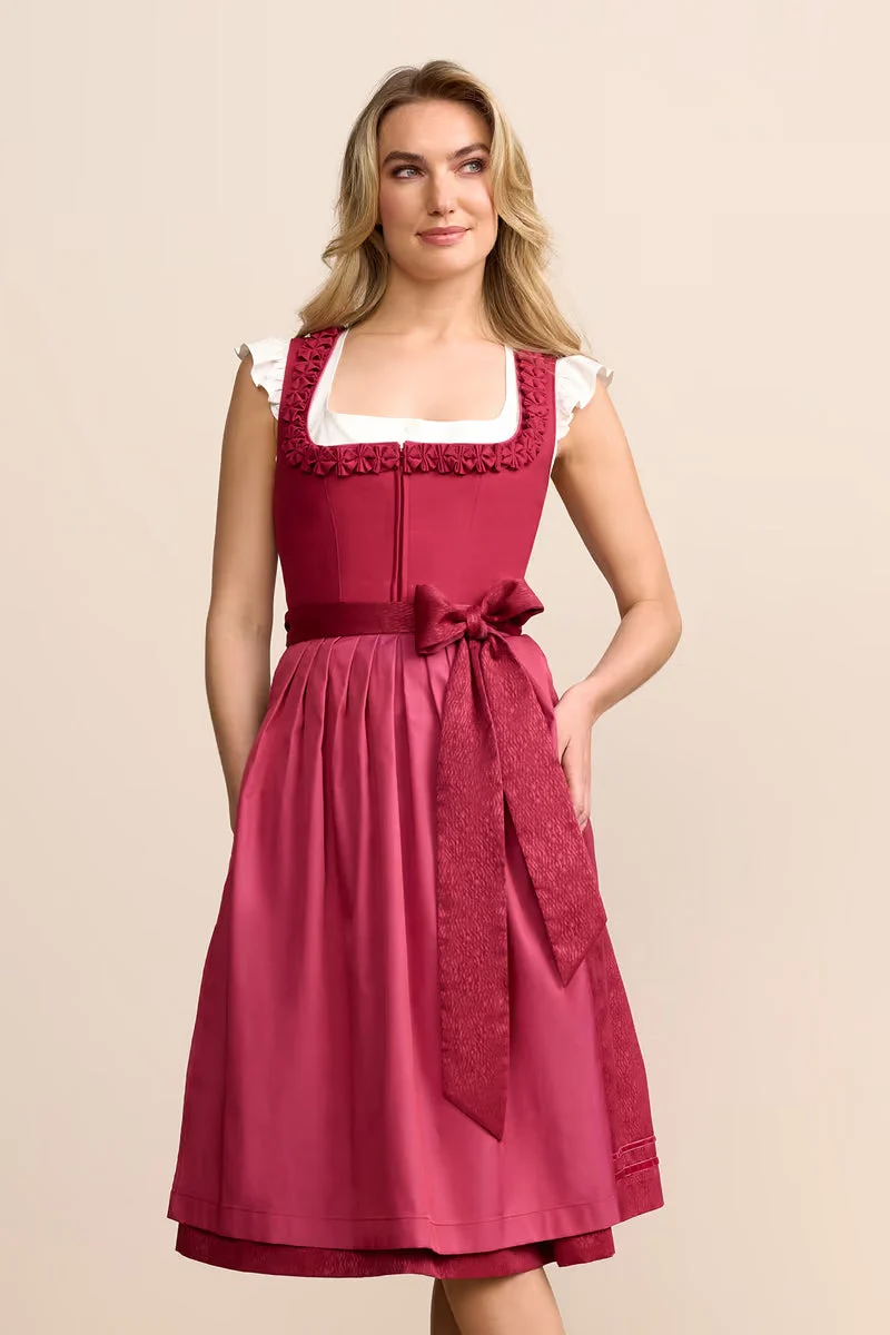 Kruger Birva Long Dirndl, Pink — 70cm 2pc Set