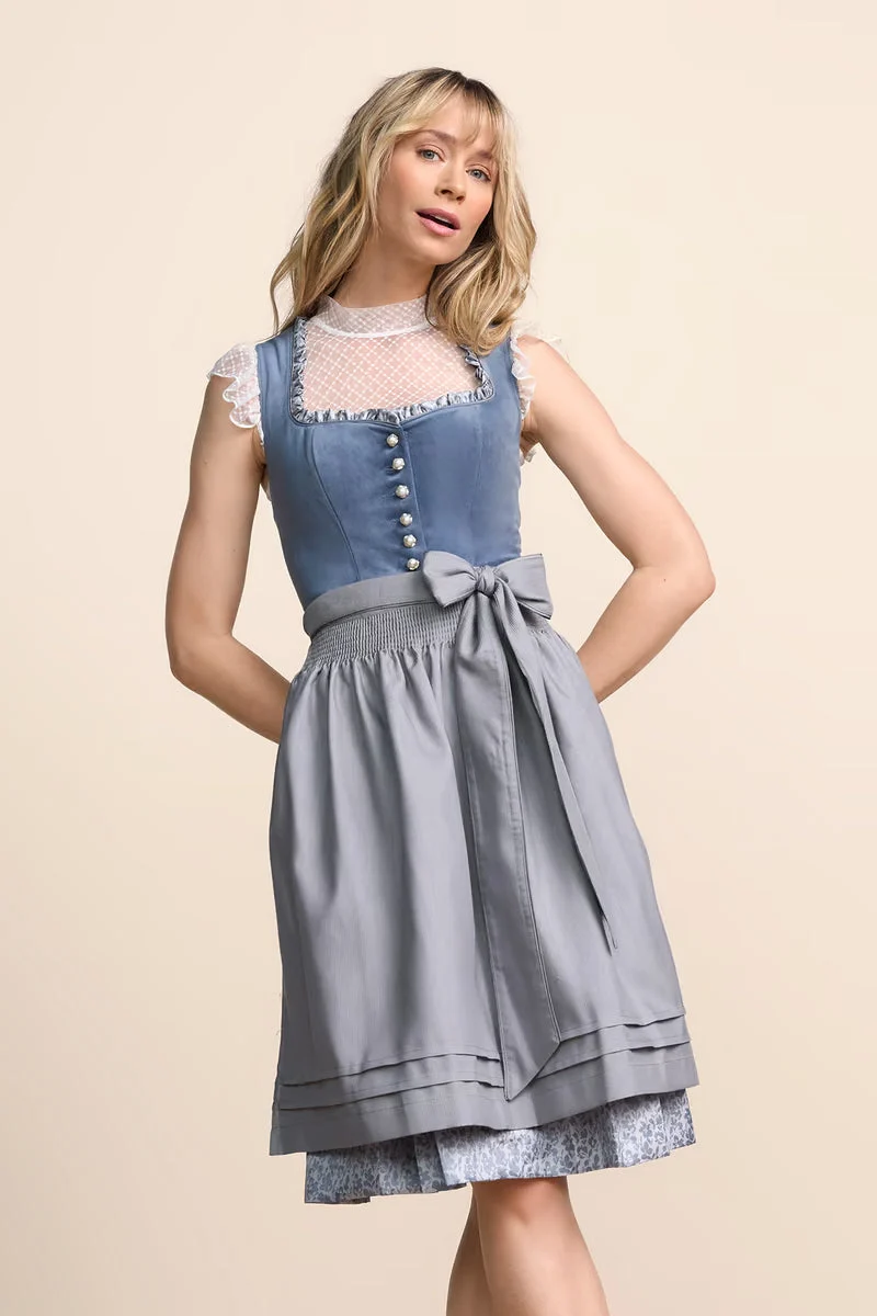 Kruger Shirley Midi Dirndl, Blue — 60cm 2pc Set
