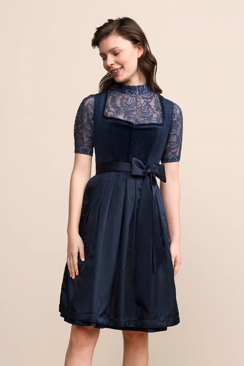 Kruger Elenora Midi Dirndl, Blue — 60cm 2pc Set
