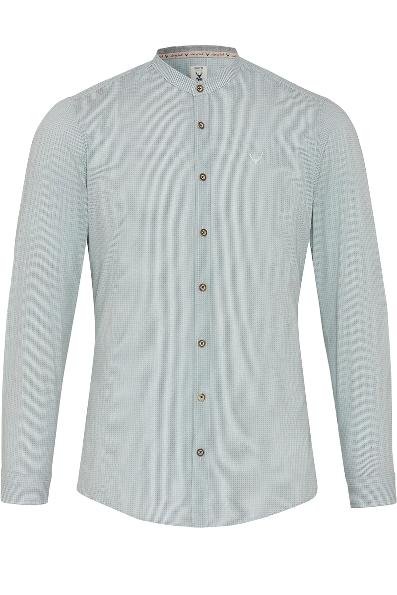 Herren Trachtenhemd gemustert Slim Fit - grün