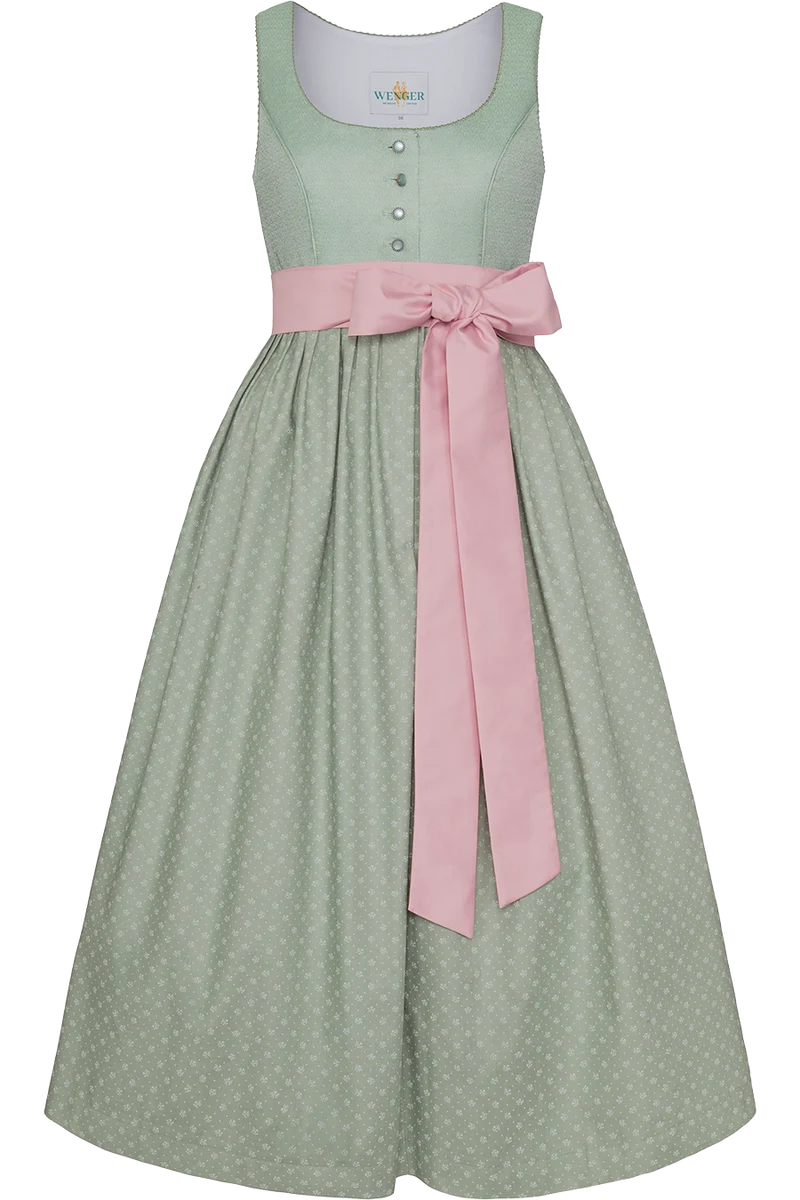 Umstandsdirndl mit Streublumen-Muster - schilf
