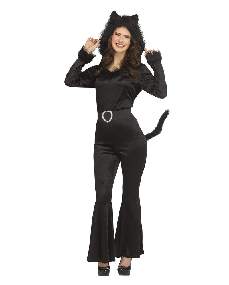 Schwarze Katze Damen Kostüm
