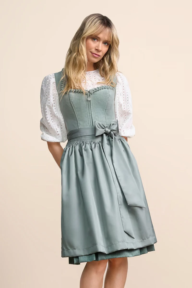 Kruger Ariella Midi Dirndl, Green — 60cm 2pc Set