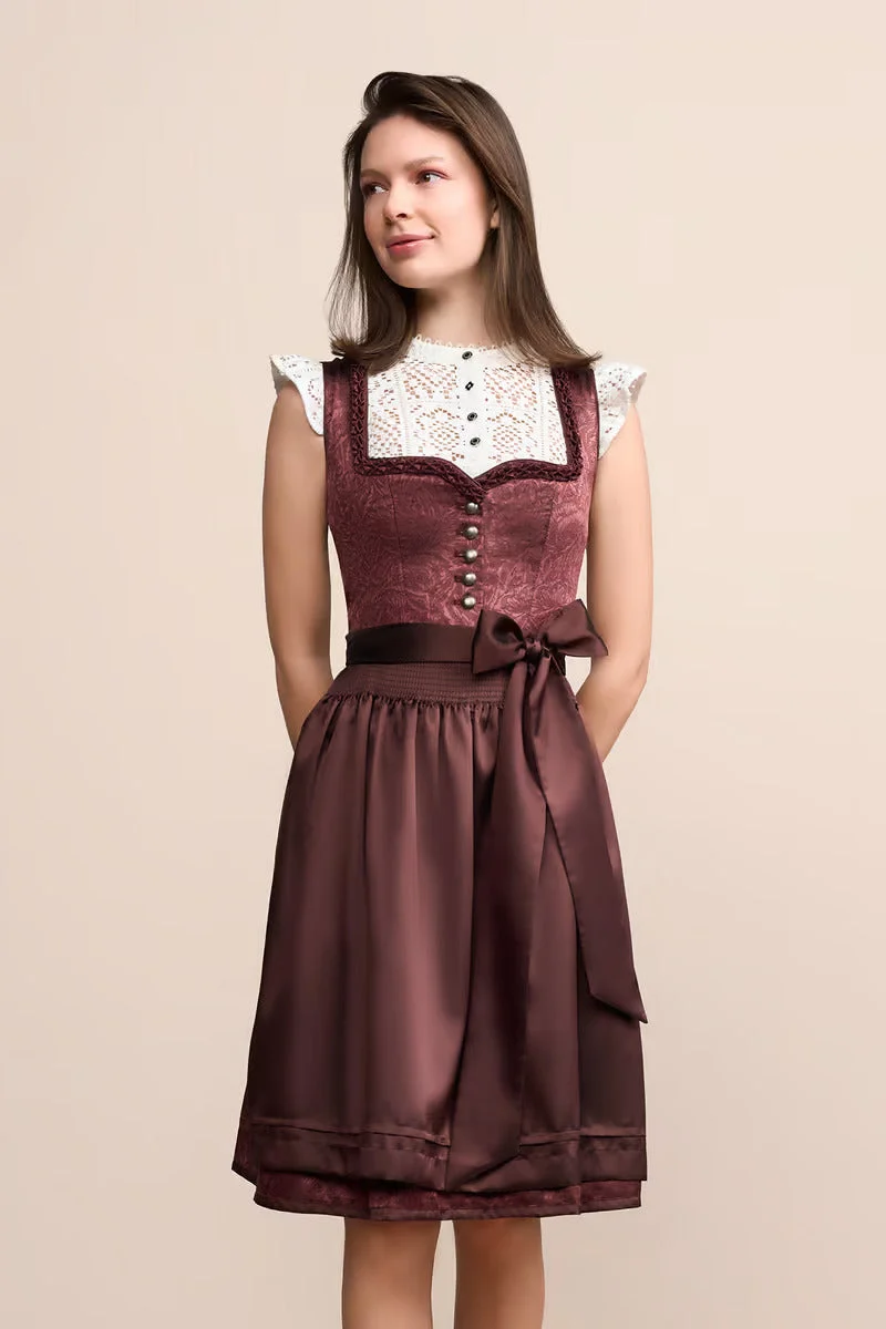 Kruger Carline Midi Dirndl, Red — 60cm 2pc Set