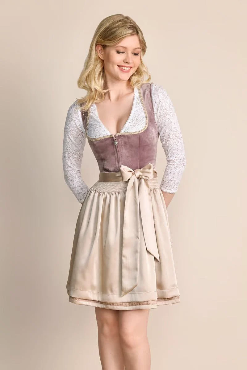 Kruger Dena Midi Dirndl, Pink — 60cm 2pc Set