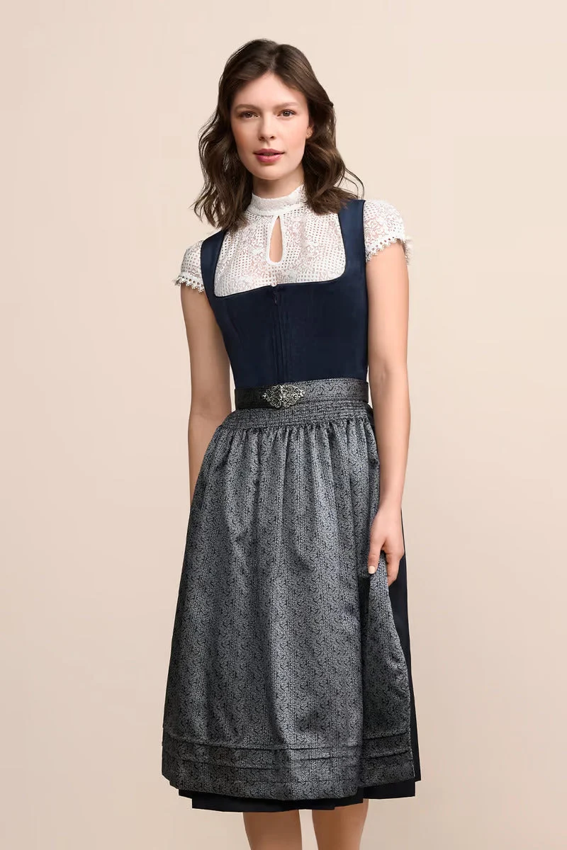 Kruger Long Dirndl 2pcs. 70cm "Aurela" blue