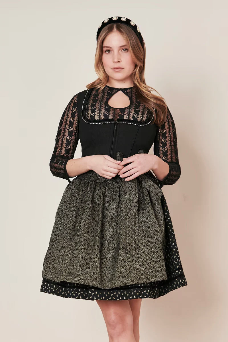 Kruger Adalyn Mini Dirndl, Black — 50cm 2pc Set