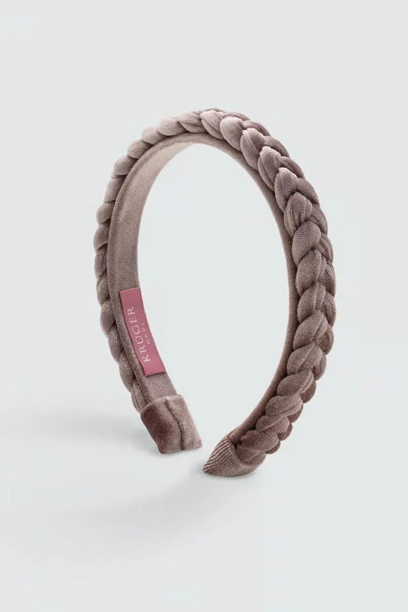Narrow Velvet Headband (pink)