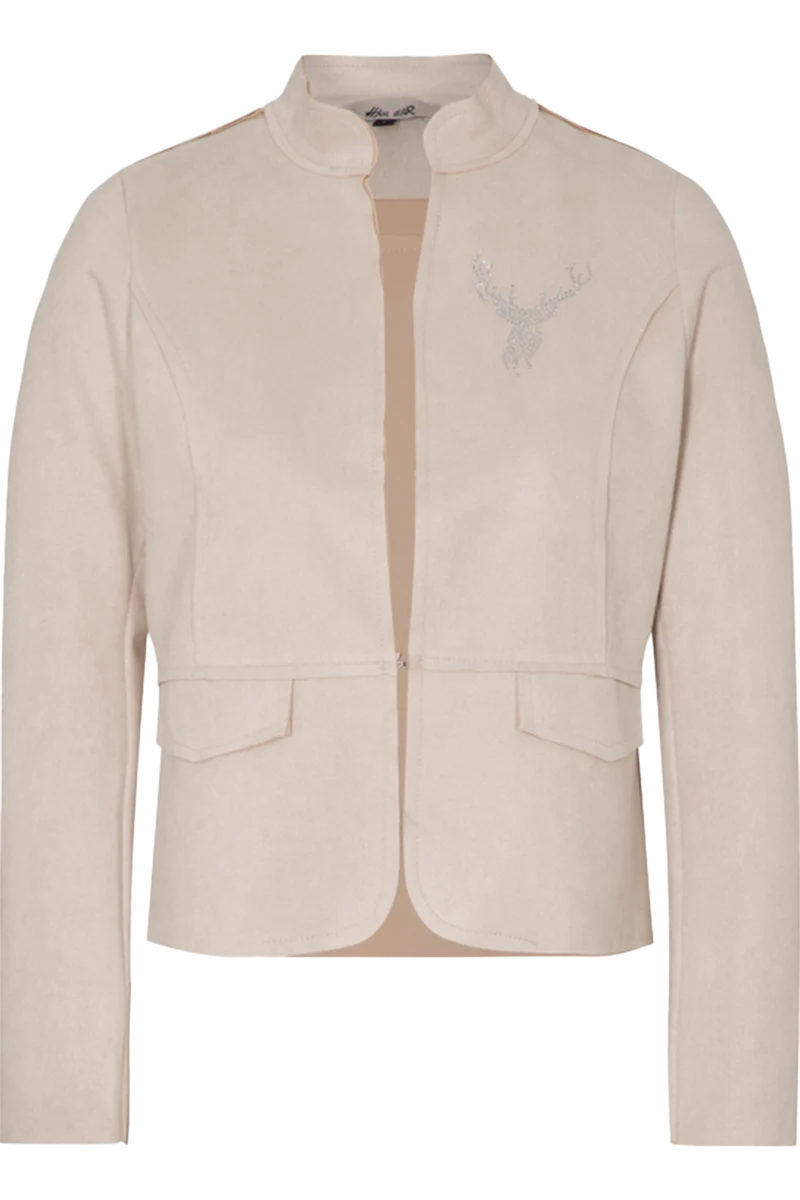 Damen Trachtenblazer mit Strassstein-Motiv - beige