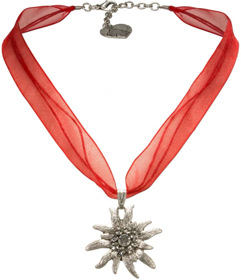 Organza Trachtenkette Theresa rot