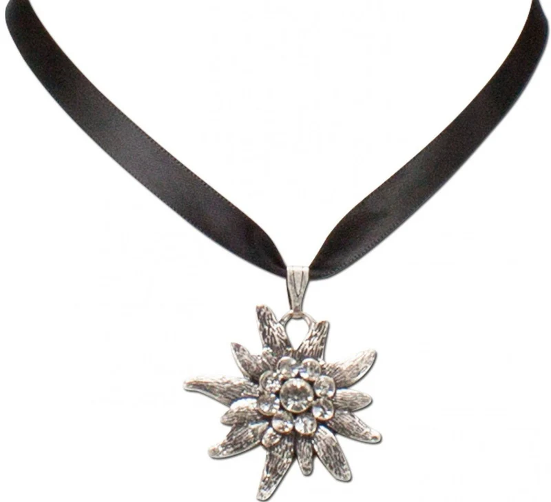 Satin-Trachtenkette Marlene schwarz