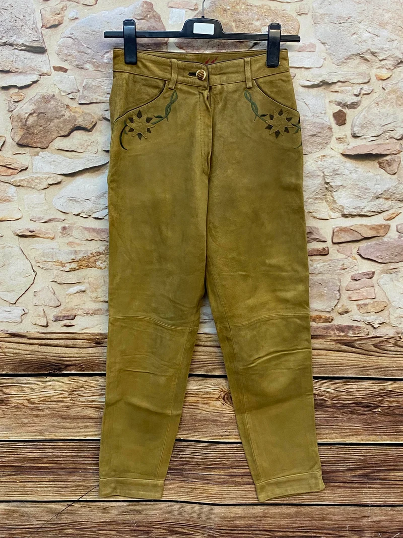 Lange Lederhose Damen Gr. 36 – Marianne Seyfer Lederhose aus Echtleder