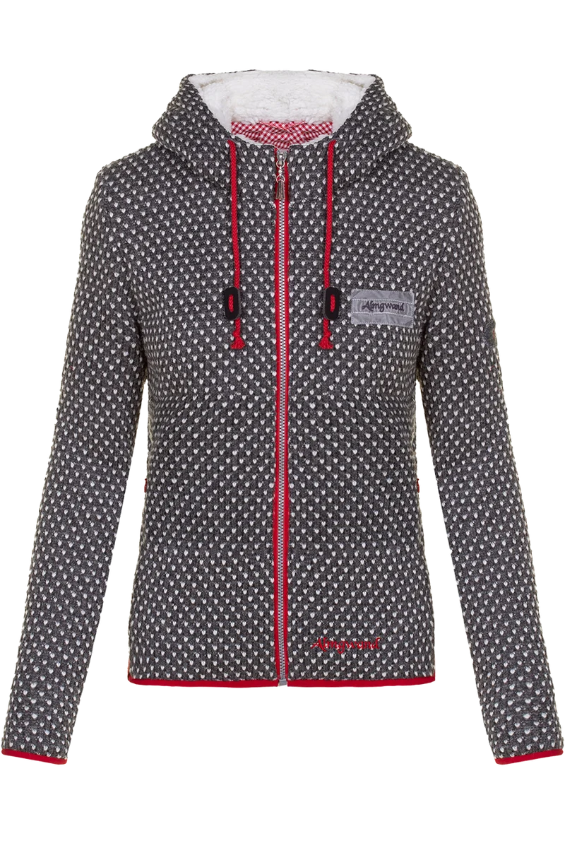 Damen Outdoorjacke Alpiner Lifestyle mit Kapuze - anthra beige