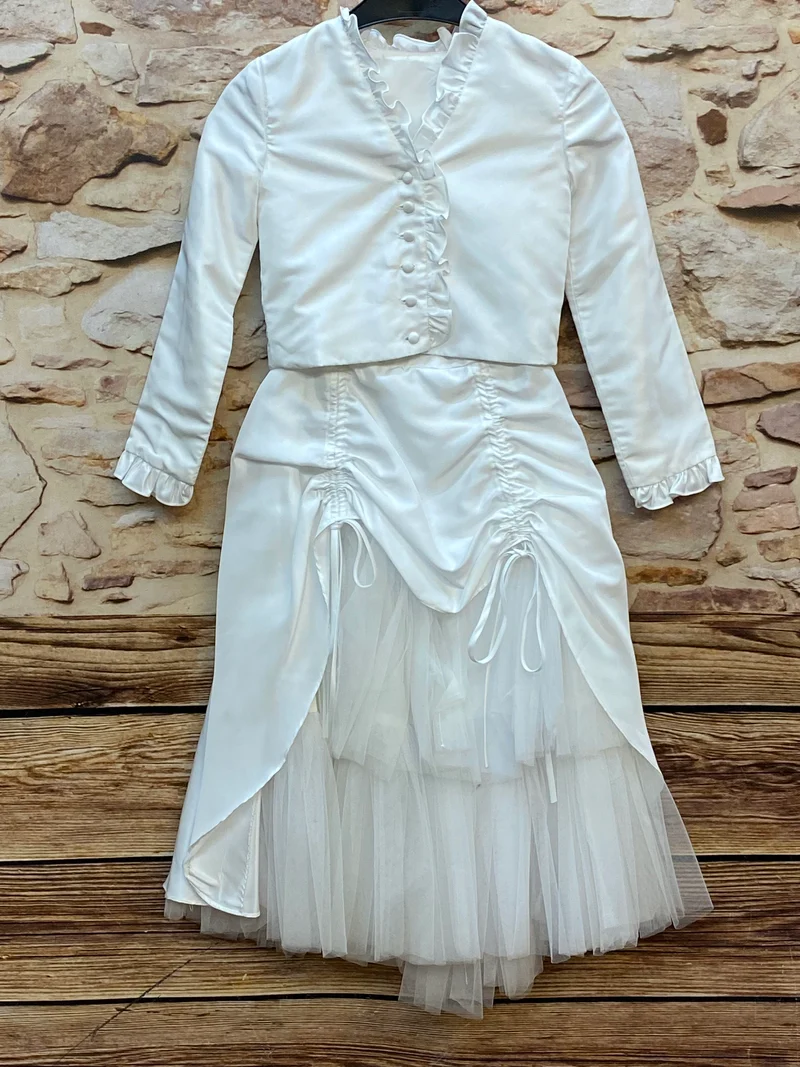 Kommunion-Set Mädchen Gr. 128 – Jacke/Bolero & Rock (2-teilig)