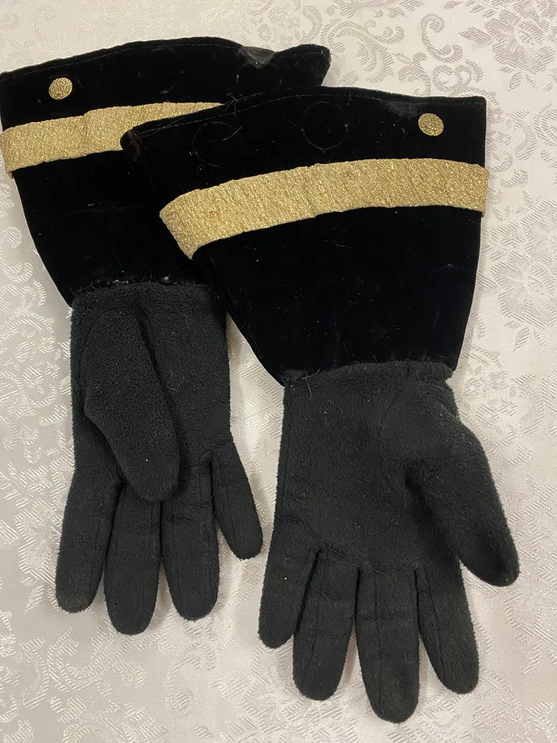 Vintage Bühnenhandschuhe Schwarz – Handmade | Gr. M