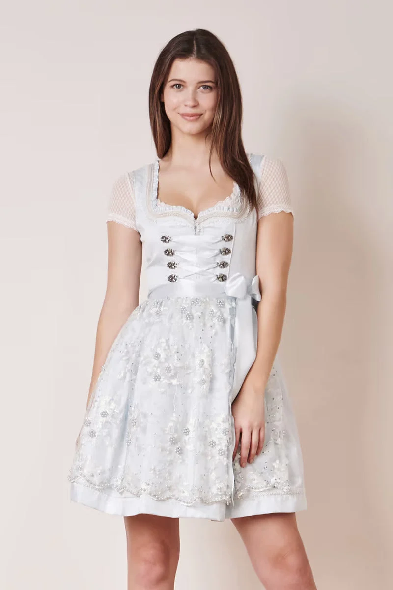 Kruger Mini Dirndl 2pcs. 50cm "Sunny" blue