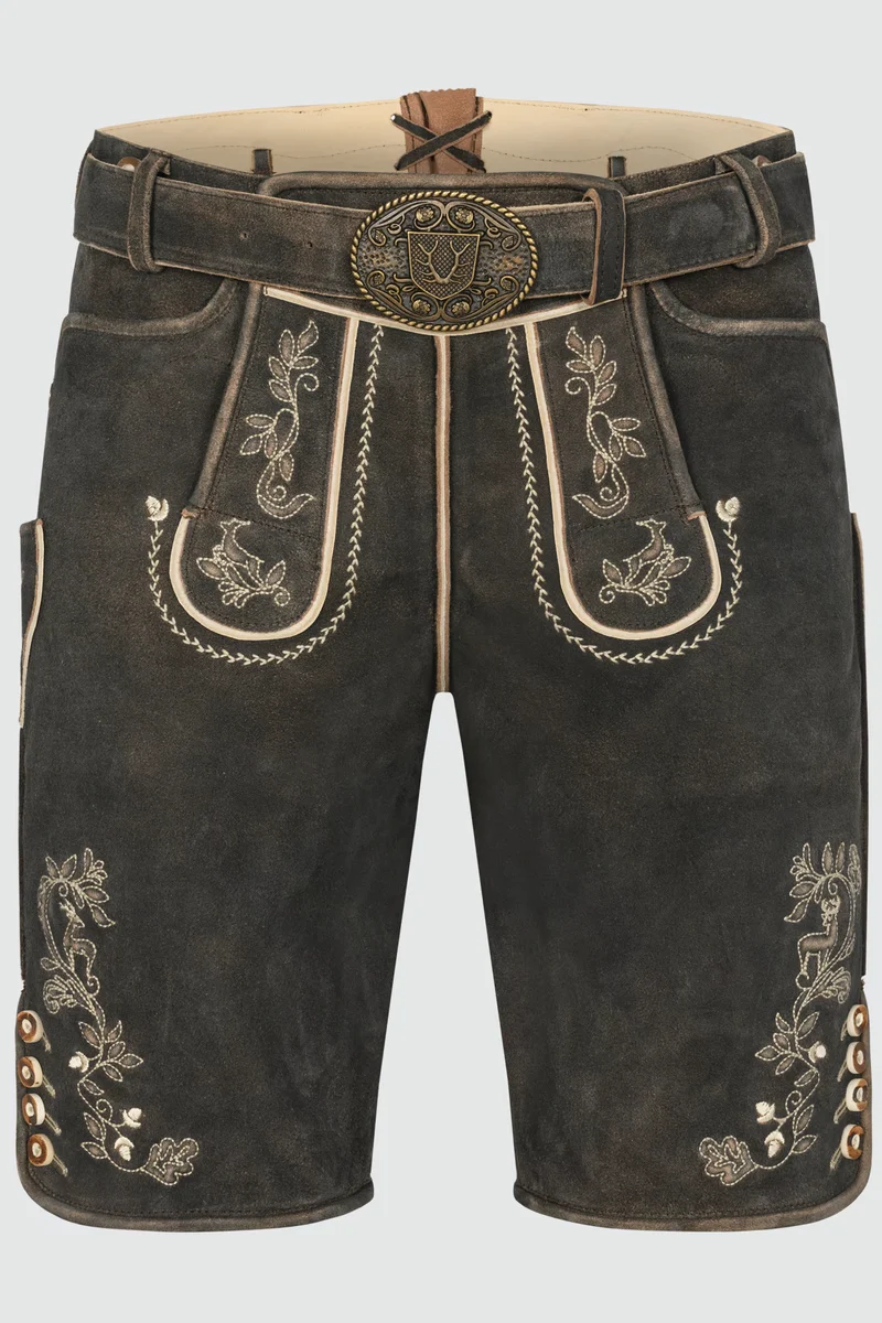 Kruger Men's Lederhosen "Arendt" with belt (size 54) closeout