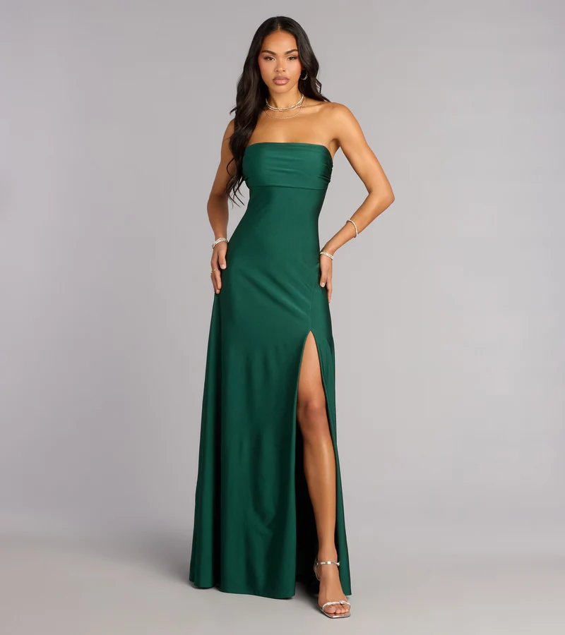 Ally Strapless A-Line Formal Dress