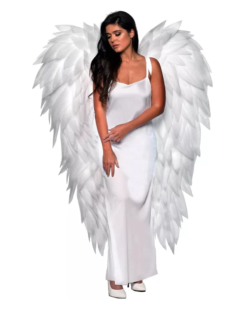Federlose Weiße Flügel 120cm