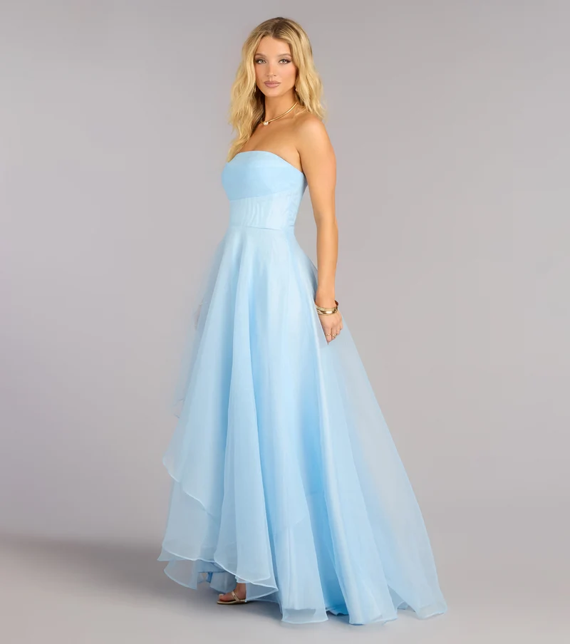 Lilyanne Organza Strapless A-Line Ball Gown