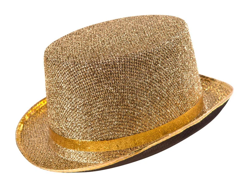 Zylinder goldfarben mit Lurex