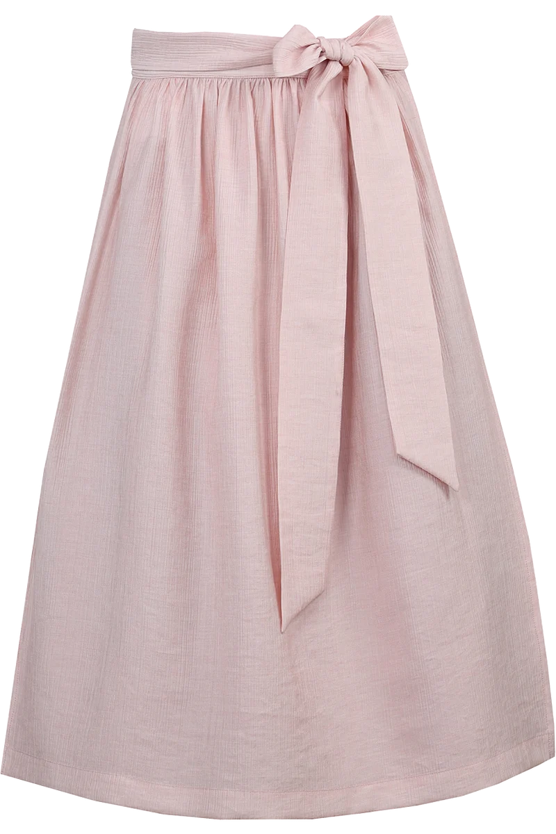 Dirndlschürze Midi 75 cm in Crinkle-Optik - blush