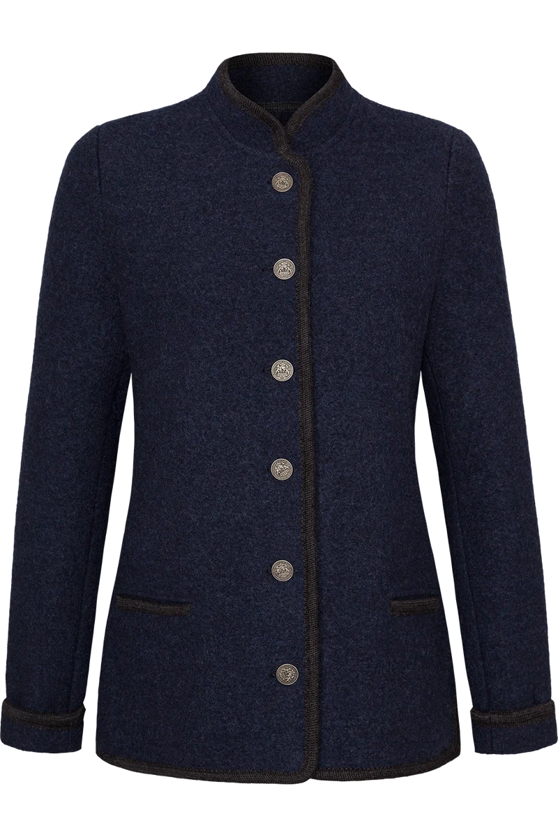Damen Trachtenjacke aus feinster Schurwolle - marine/anthra