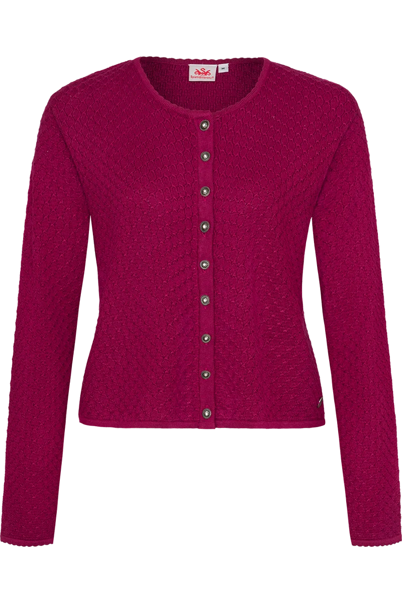 Dirndljacke kurz mit Wabenmuster - beere