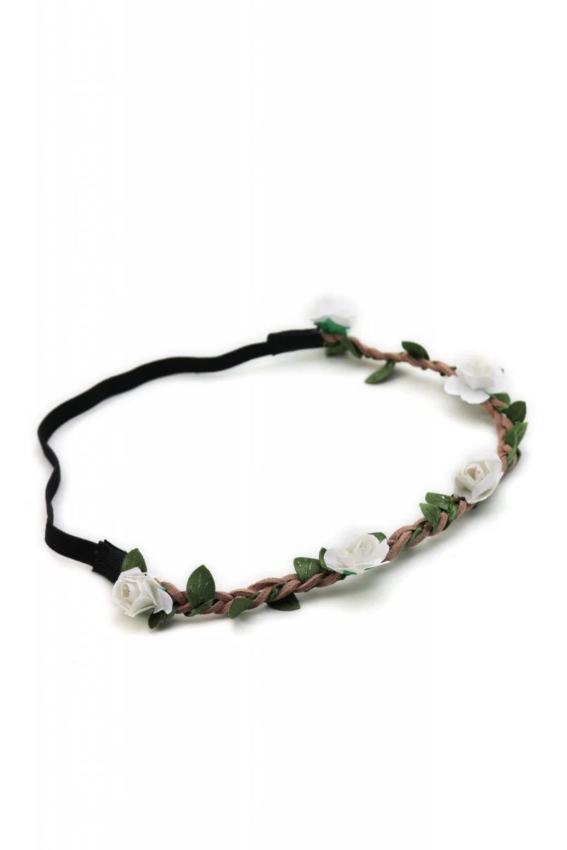 Filigranes Haarband mit kleinen weißen Blüten
