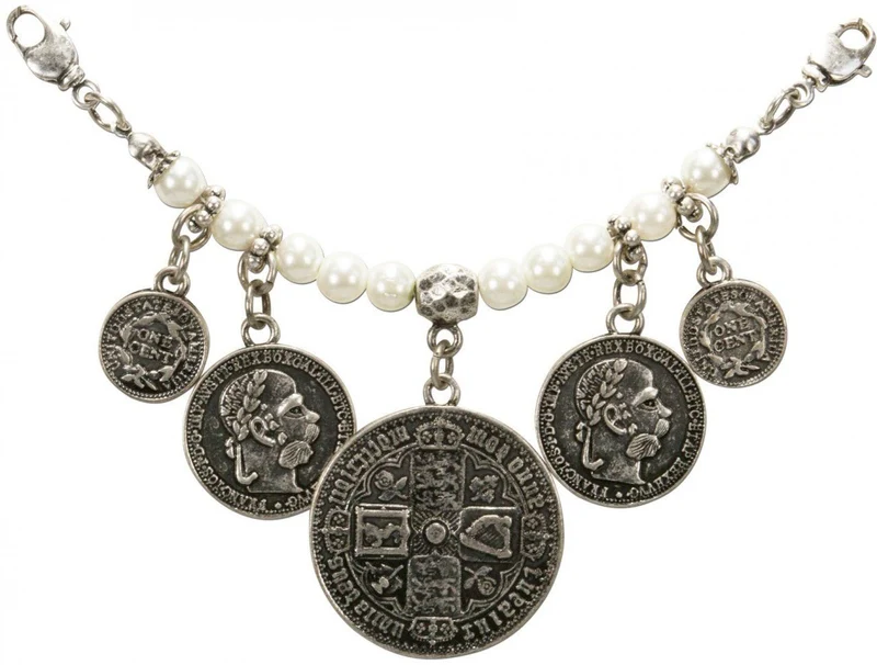 Mini Perlen-Charivari mit Münzen