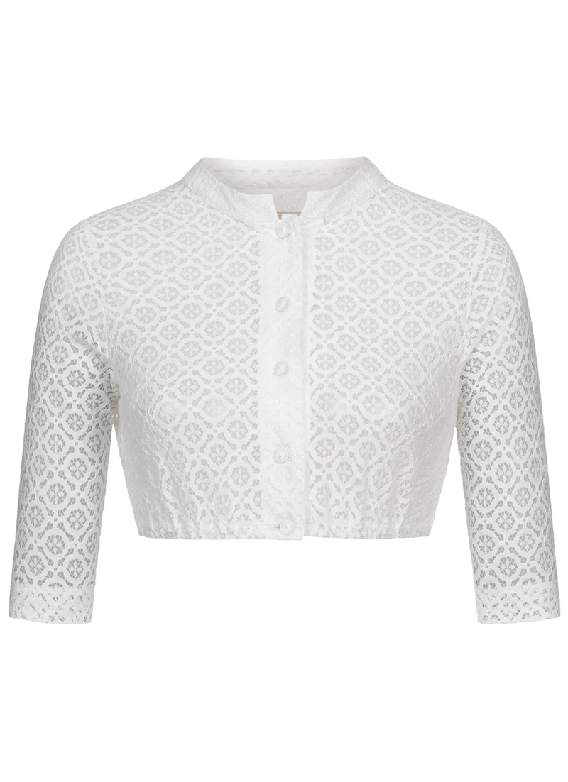 DIRNDLBLUSE FLOWER LACE 3/4 ARM WEISS 2023
