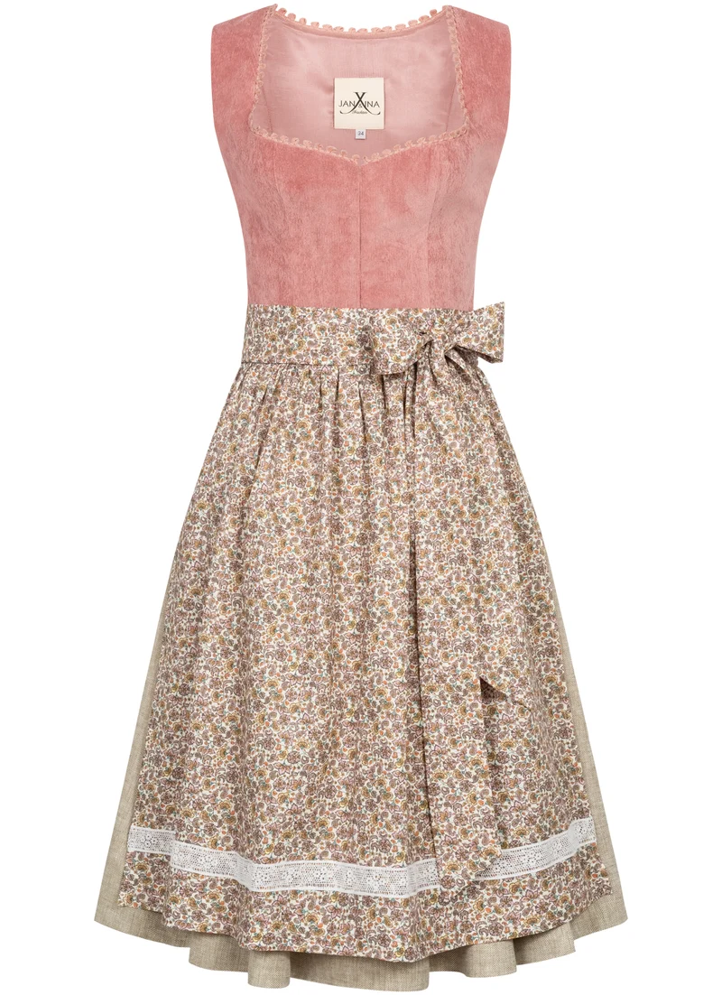 CORD DIRNDL FLORAL PAISLEY ALTROSA/ JADE