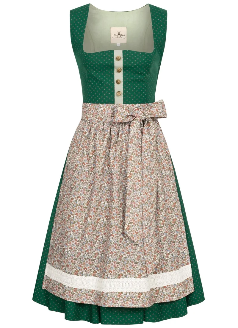 BW DIRNDL VINTAGE FLOWERS SMARAGDGRÜN