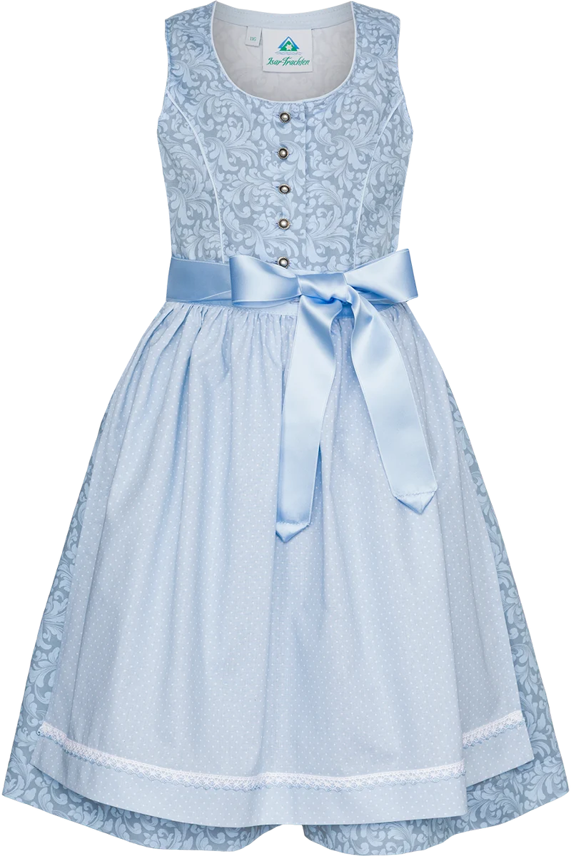 Kinderdirndl aus Baumwolle mit floralem Muster